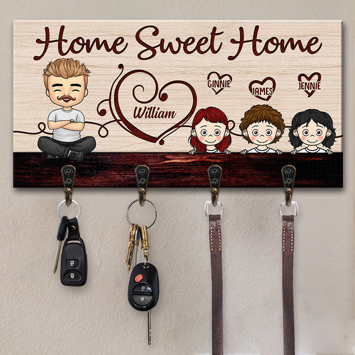 Notre douce maison - Porte-clés personnalisé, porte-clés - Cadeau pour couple, mari et femme