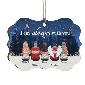 Nous sommes toujours avec vous - Décoration de Noël en bois personnalisée en forme de Benelux - Cadeau pour les membres de la famille, cadeau de Noël