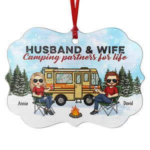 Couples de camping pour la vie - Décoration personnalisée pour couple - Aluminium en forme de Benelux - Cadeau de Noël pour couple, anniversaire, amoureux du camping