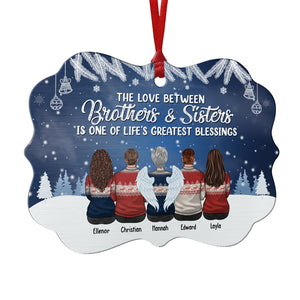 Frères et sœurs ne se séparent jamais - Décoration de Noël personnalisée en bois/aluminium en forme de Benelux - Cadeau pour frères et sœurs, cadeau de Noël