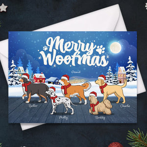 Joyeux Noël - Carte postale de Noël personnalisée, carte de vœux, cadeau pour les amoureux des chiens et des animaux