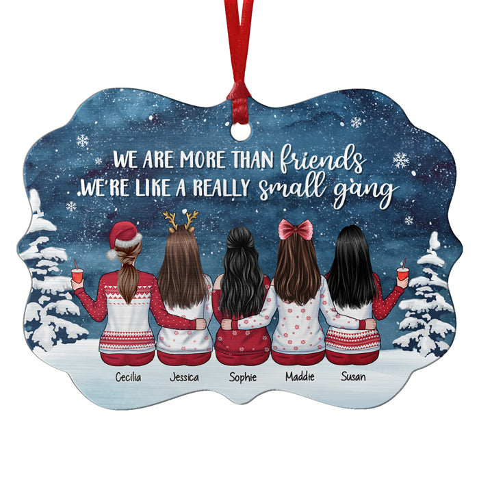 Nous sommes comme une très petite bande - Décoration de Noël en bois personnalisée en forme de Benelux - Cadeau pour meilleure amie, meilleure amie, sœur, cadeau d'anniversaire pour meilleure amie et amie, cadeau de Noël