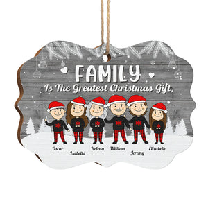La famille est le plus beau cadeau de Noël ! Décoration de Noël en bois personnalisée en forme de Benelux. Cadeau pour la famille, cadeau de Noël.
