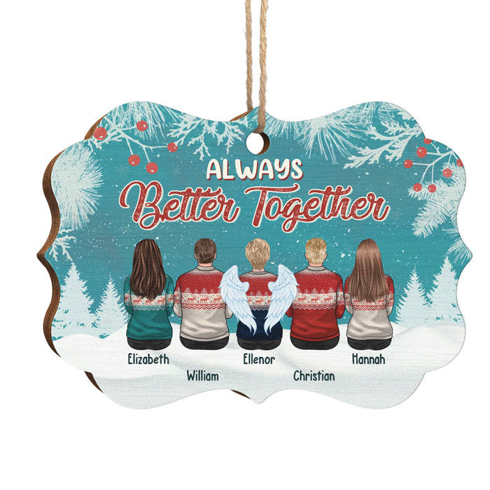 Ensemble, toujours mieux ! Décoration de Noël personnalisée en bois en forme de Benelux ! Cadeau pour la famille, cadeau de Noël
