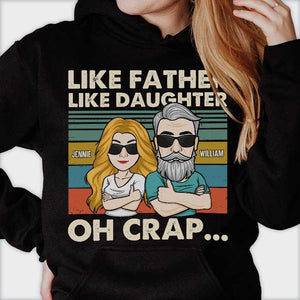 Oh merde, tel père tel fils - T-shirt unisexe personnalisé, sweat à capuche - Cadeau pour papa
