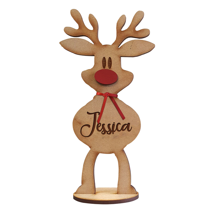 Noël est l'endroit où les rennes sont les plus mignons de tous - Noms de lieux de Noël personnalisés avec des rennes - Décoration de Noël, cadeau souvenir, décoration de table, cadeaux, cadeau de Noël