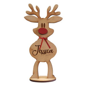 Noël est l'endroit où les rennes sont les plus mignons de tous - Noms de lieux de Noël personnalisés avec des rennes - Décoration de Noël, cadeau souvenir, décoration de table, cadeaux, cadeau de Noël