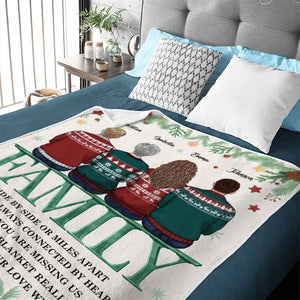 You Can Feel Our Love - Family Personalized Custom Blanket - Christmas Gift For Christmas Gift For Siblings, Brothers, Sisters