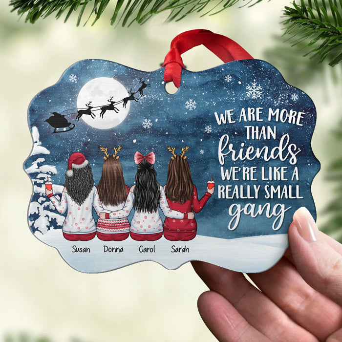 Nous sommes comme une très petite bande - Décoration de Noël en bois personnalisée en forme de Benelux - Cadeau pour meilleure amie, meilleure amie, sœur, cadeau d'anniversaire pour meilleure amie et amie, cadeau de Noël