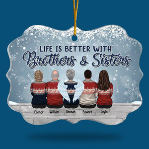 La vie est meilleure entre frères et sœurs - Décoration familiale personnalisée - Acrylique en forme de Benelux - Cadeau de Noël pour frères et sœurs