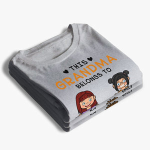 Cette grand-mère appartient à - T-shirt unisexe personnalisé, sweat à capuche, sweat-shirt - Cadeau d'anniversaire pour maman, grand-mère