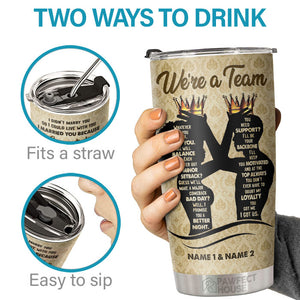 Je t'ai épousé parce que je ne peux pas vivre sans toi - Verre personnalisé - Cadeau pour couple, mari et femme, anniversaire, fiançailles, mariage, cadeau de mariage