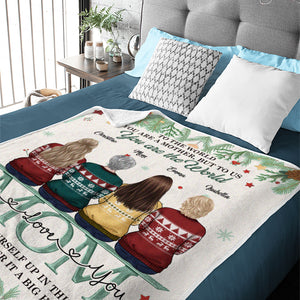 Mère et filles depuis toujours, meilleures amies pour toujours - Couverture familiale personnalisée - Cadeau de Noël pour mère et fille