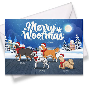 Joyeux Noël - Carte postale de Noël personnalisée, carte de vœux, cadeau pour les amoureux des chiens et des animaux