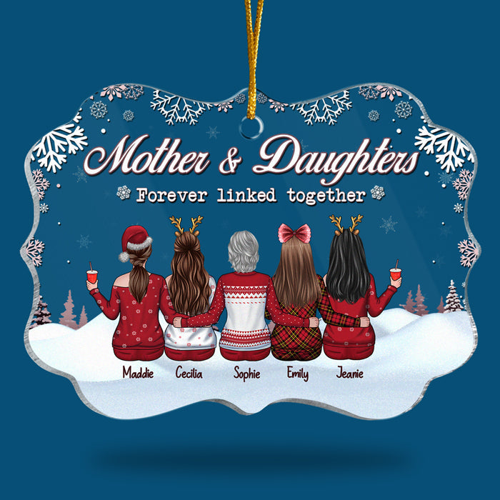 L'amour entre mère et fille est éternel - Décoration de Noël personnalisée en acrylique en forme de Benelux - Cadeau pour la famille, cadeau de Noël