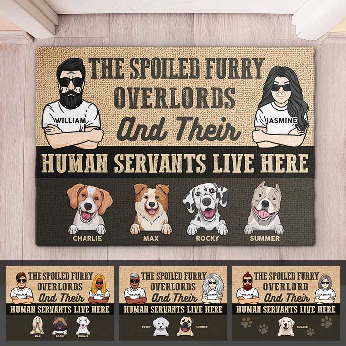 Les Seigneurs Furieux Gâtés - Tapis Décoratif Personnalisé - Cadeau Pour Les Amoureux Des Animaux