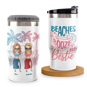 Plages, boissons et amis - Glacière personnalisée - Cadeau pour ami