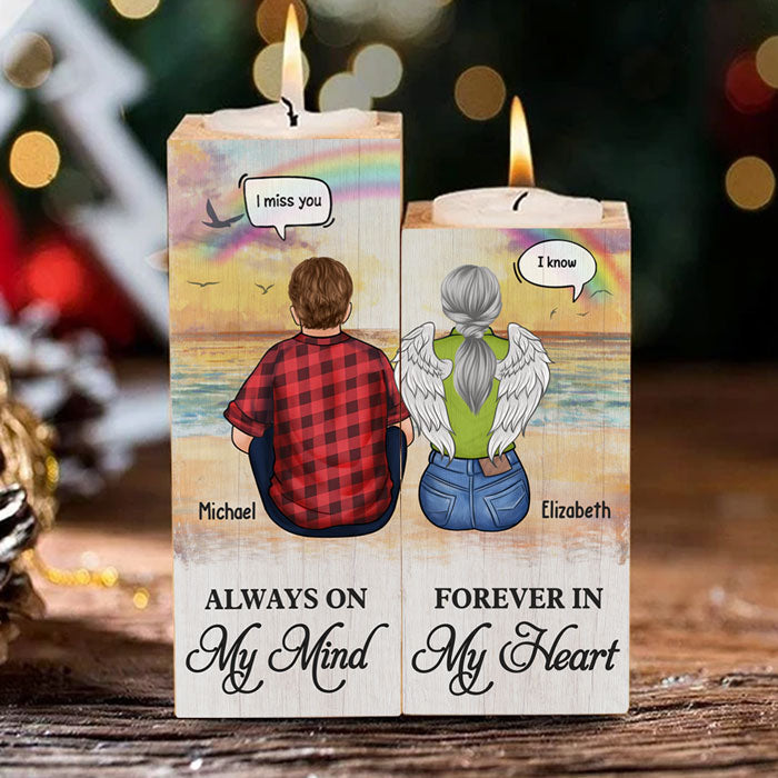 Always On My Mind, Forever In My Heart - Personalized Candle Holder.