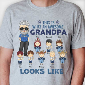 Voici à quoi ressemble un grand-père génial - Cadeau pour grand-père, t-shirt unisexe personnalisé, sweat à capuche