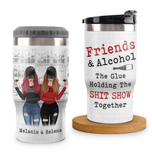Amis et alcool - Glacière personnalisée - Cadeau pour meilleure amie
