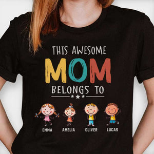 Cette maman géniale appartient à - T-shirt unisexe personnalisé, sweat à capuche - Cadeau pour maman