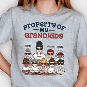 Property Of My Grandkids - Gift For Grandma, Personalized Unisex T-shirt, Hoodie.