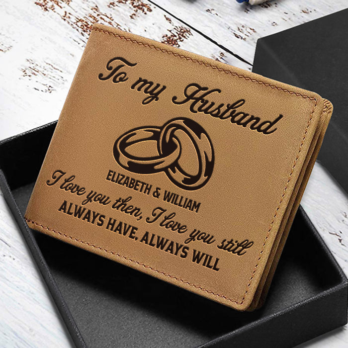 Je t'aime toujours - Portefeuille à deux volets personnalisé - Cadeau pour couple, mari et femme