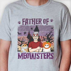 Père des Meowsters - T-shirt unisexe personnalisé, sweat à capuche, sweat-shirt - Cadeau pour les amoureux des animaux, cadeau d'Halloween