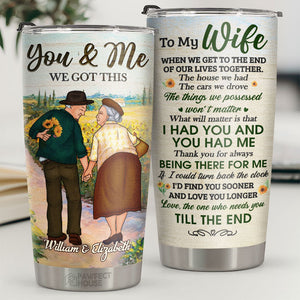 Merci d'être toujours là pour moi - Gobelet personnalisé - À ma femme, cadeau pour femme, anniversaire, fiançailles, mariage, cadeau de mariage