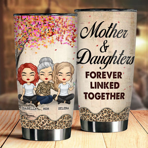 Mère et filles liées à jamais - Cadeau pour maman, gobelet personnalisé