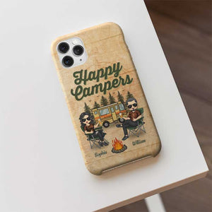 Nous sommes des campeurs heureux - Cadeau pour couples en camping, mari et femme - Coque de téléphone personnalisée