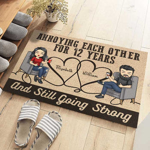 On s'ennuie depuis des décennies et on continue à être forts - Cadeau pour couples, mari et femme, tapis décoratif personnalisé