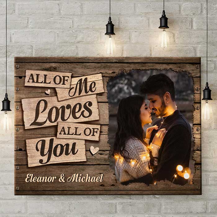 Je suis profondément amoureux de toi - Toile horizontale personnalisée - Télécharger une image, cadeau pour couple, mari et femme