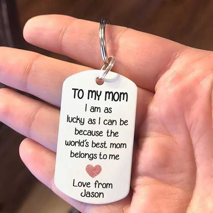 You're The World Best Mum - Upload Image, Gift For Mum - Personalized Keychain.