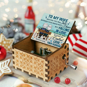 Meeting You Was Fate - Personalized Music Box - Gift For Couples, Husband Wife