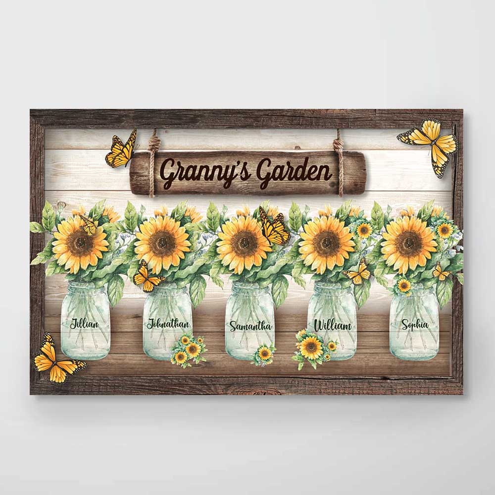 Grandma's Garden - Personalized Horizontal Poster.