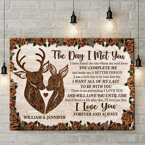 Tu fais de moi une meilleure personne - Toile horizontale personnalisée - Cadeau pour couple, mari et femme