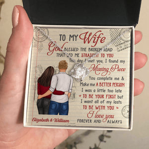 I Want All Of My Lasts To Be With You - Gift For Couples, Personalized Love Knot Necklace.