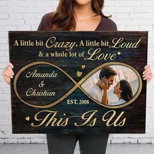 This Is Us - Personalized Horizontal Canvas - Upload Image, Gift For Couples, Husband Wife