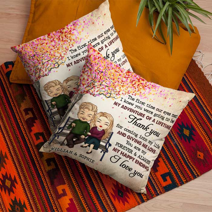 Thank You For Giving Me Love - Gift For Couples, Personalized Pillow (Insert Included).