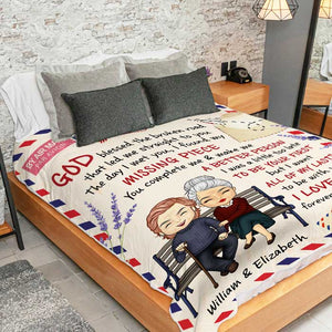You Complete Me And Make Me A Better Person - Gift For Couples, Personalized Blanket.