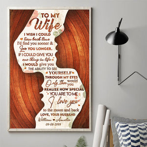 I Love You To The Moon And Back - Personalized Vertical Poster.