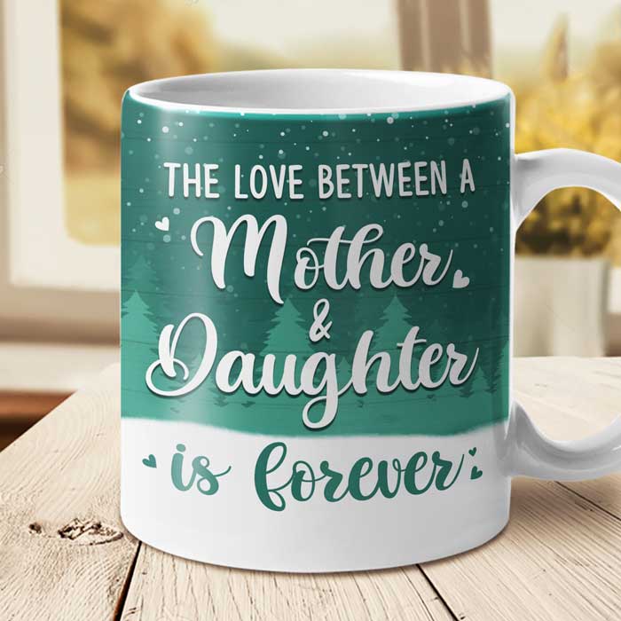 The Love Between Mother And Daughter Knows No Distance - Personalized Mug.