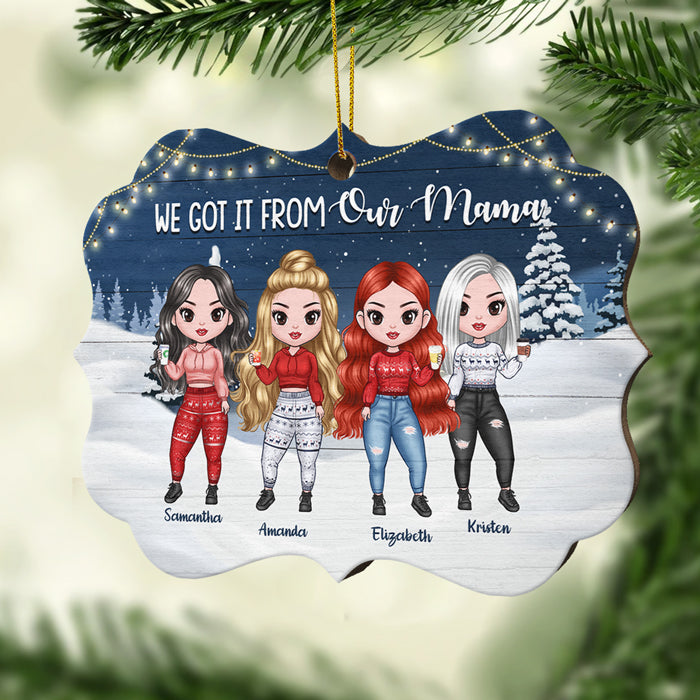 Like Mother Like Daughter - Personalized Shaped Ornament.