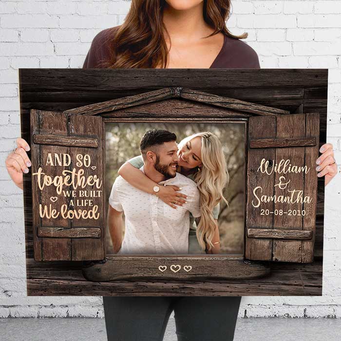 And So Together - Personalized Horizontal Canvas.