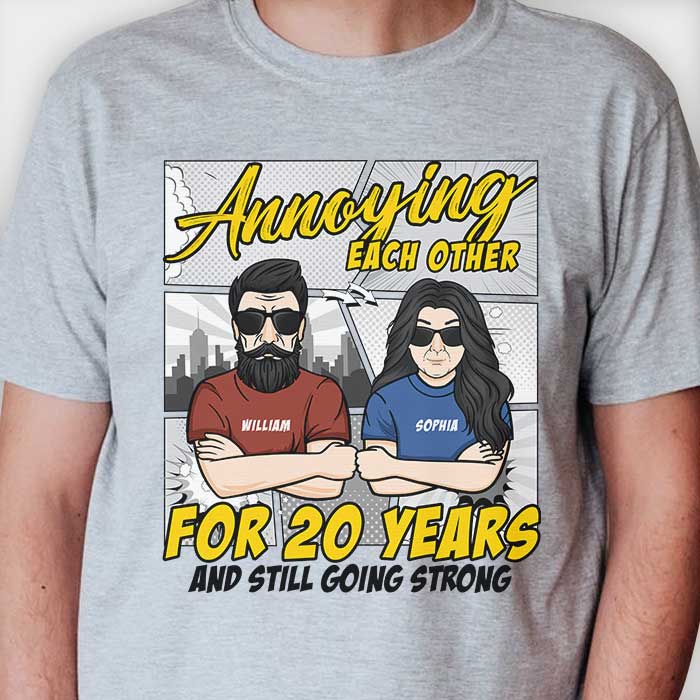 T-shirt unisexe personnalisé « Anniversaire ennuyeux » - Cadeau pour couple, mari et femme