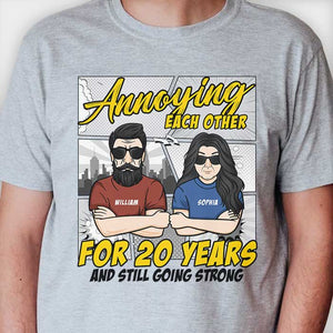 T-shirt unisexe personnalisé « Anniversaire ennuyeux » - Cadeau pour couple, mari et femme