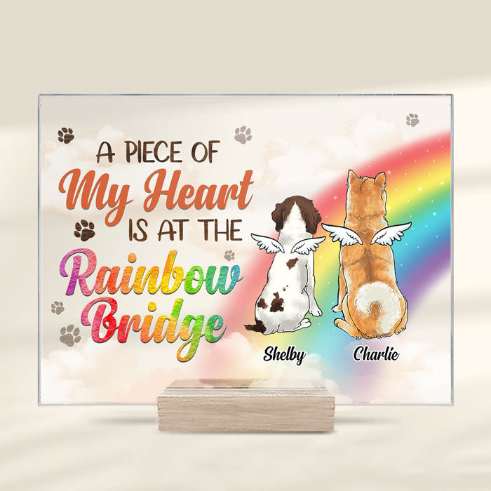 I Wish The Rainbow Bridge Had Visiting Hours, Dog Standing - Personalized Acrylic Plaque.