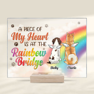 I Wish The Rainbow Bridge Had Visiting Hours, Dog Standing - Personalized Acrylic Plaque.