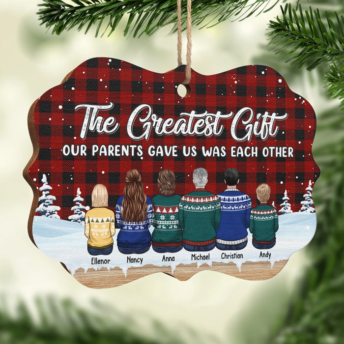 Beaucoup d'amour - Décoration familiale personnalisée - Bois en forme de Benelux - Cadeau de Noël pour frères et sœurs